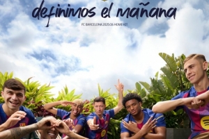 巴萨社媒发布25-26赛季主场球衣海报：我们定义明天